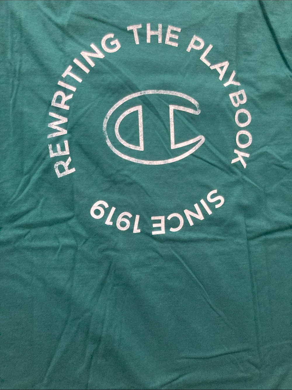 Champion Men's Teal Short Sleeve Crewneck T-Shirt - Picture 9 of 9